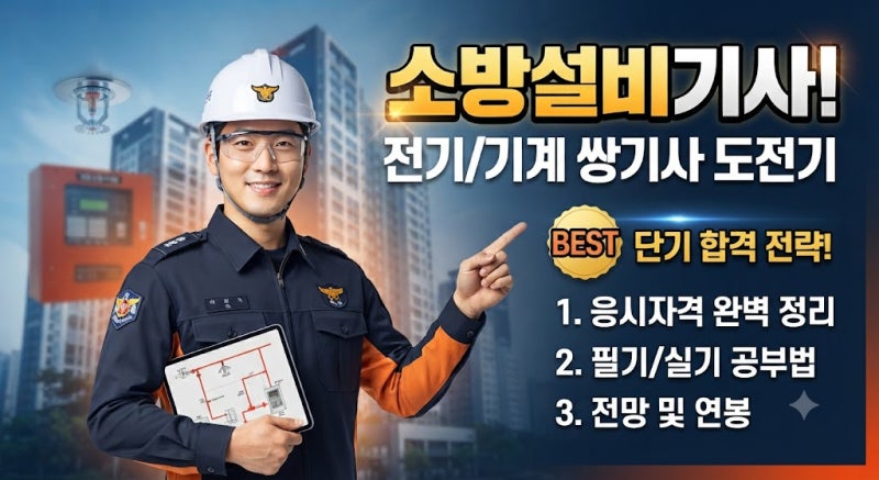 전망 밝은 기술 자격증 추천! 소방설비기사(전기·기계) 응시자격부터 시험 난이도, 취업 방....