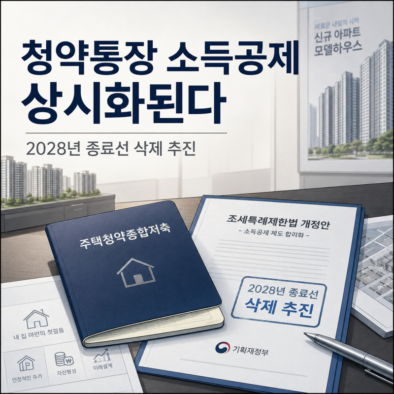 “5년 해지 조건” 주택청약종합저축 소득공제 받기 전에 이건 왜 꼭 봐야 할까