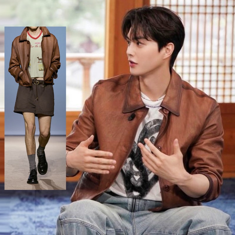Where is Song Kang's Leather Jacket from 'You Quiz'? His First Variety Show Fashion After Discharge