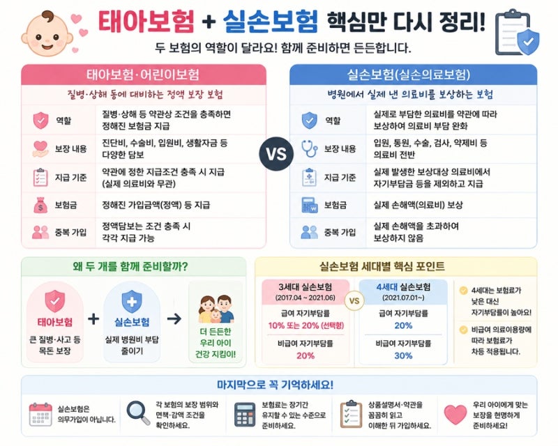 태아보험 가입할 때 실손보험도 필요한 이유｜3세대 실손 가입했던 후기
