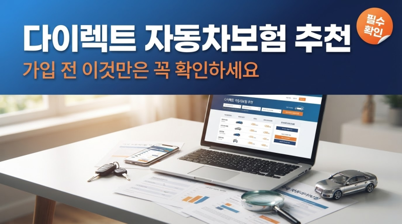 다이렉트 자동차보험 추천, 가입 전 이것만은 꼭 확인하세요