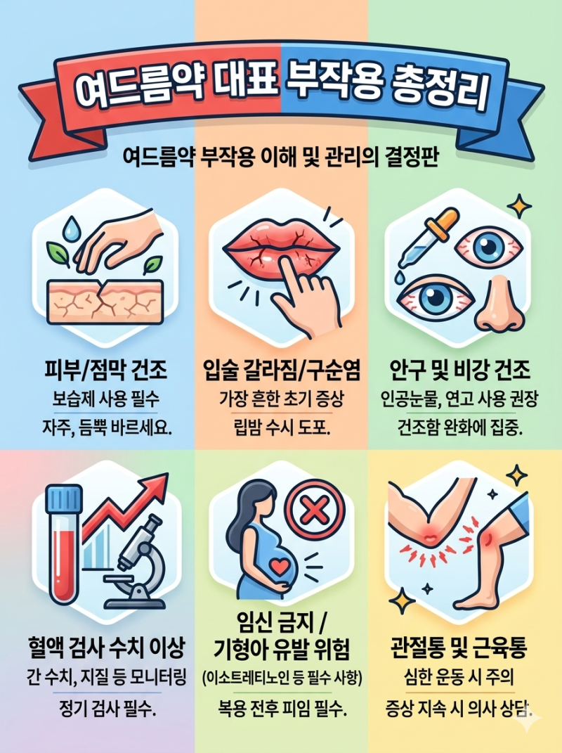 여드름약 부작용 총정리!-이소티논,트레논,니메겐등등