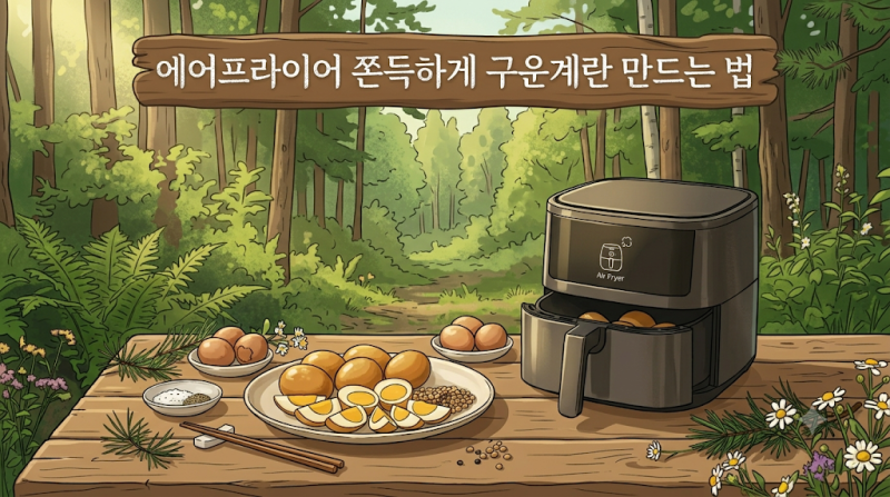 에어프라이어 쫀득하게 구운계란 만드는 법