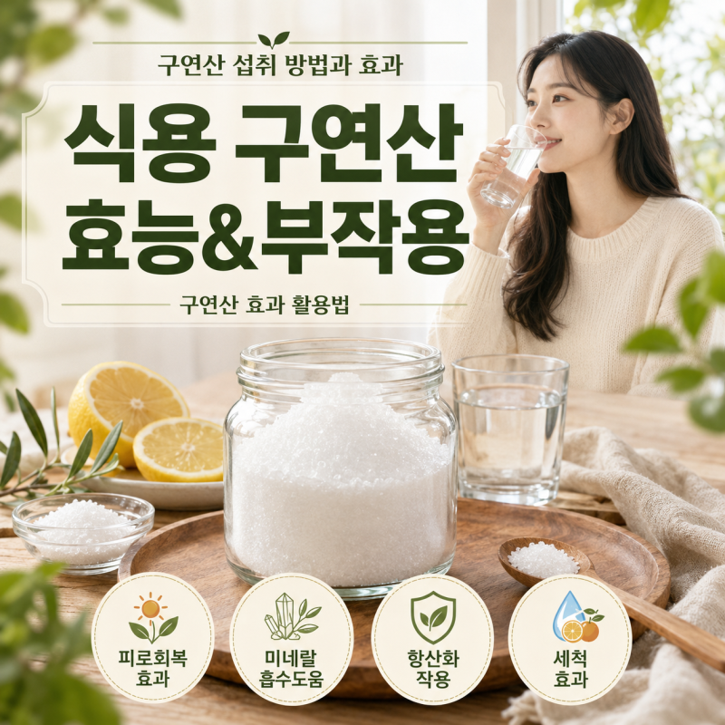 식용 구연산 효능 부작용 섭취 구연산 효과 활용법