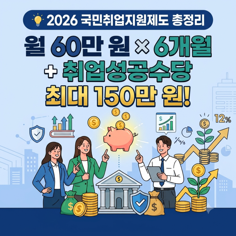 2026 국민취업지원제도 1유형·2유형 조건 및 신청 방법｜구직촉진수당 최대 360만원 총정리