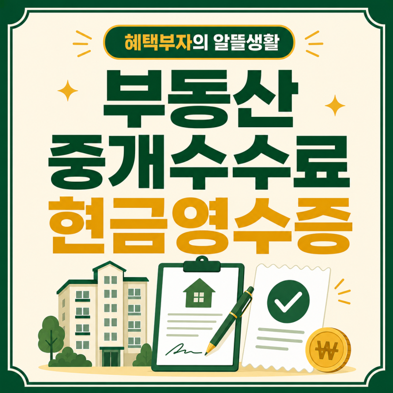 부동산 중개수수료 현금영수증 꼭 받으세요! 계좌이체도 발급 의무일까?