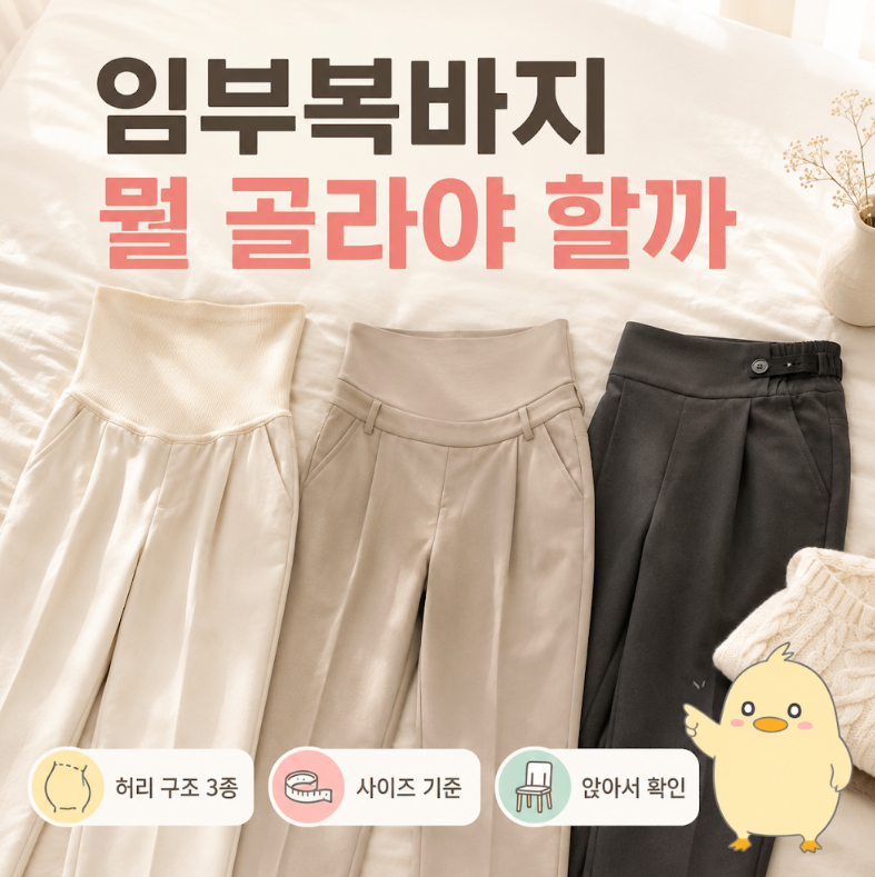 임부복바지, 허리 밴드 3종 차이부터 사이즈 고르는 법까지
