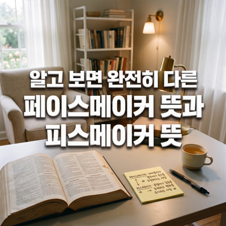알고 보면 완전히 다른 <b>페이스메이커 뜻</b>과 피스<b>메이커 뜻</b>