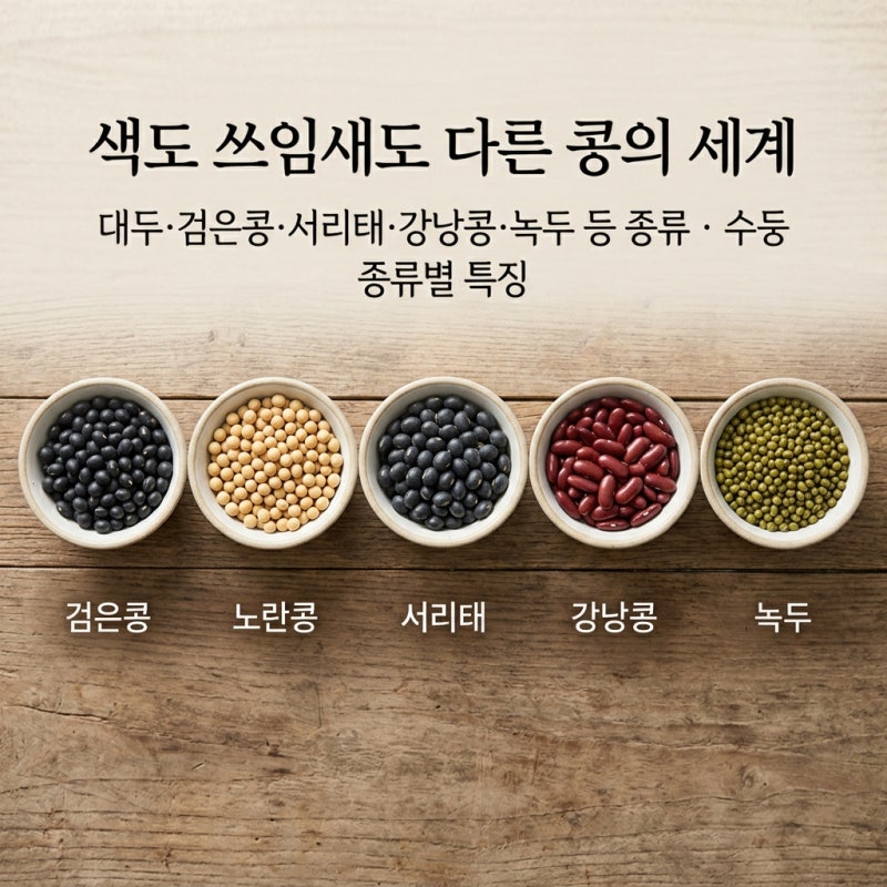 검은콩부터 서리태까지, 콩 종류와 콩밥 효능 완벽 정리