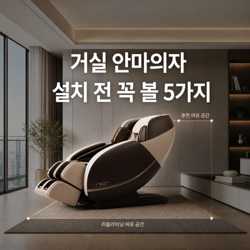 안마의자 거실에 놓고 후회하지 않으려면? 코지마 아르코 4D 설치·체형 비교