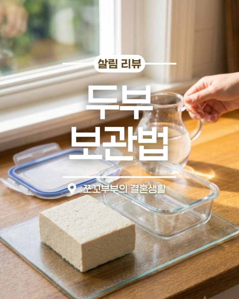 진작 이렇게 보관할걸! 3일이면 상하던 두부를 10일 버티게 한 방법