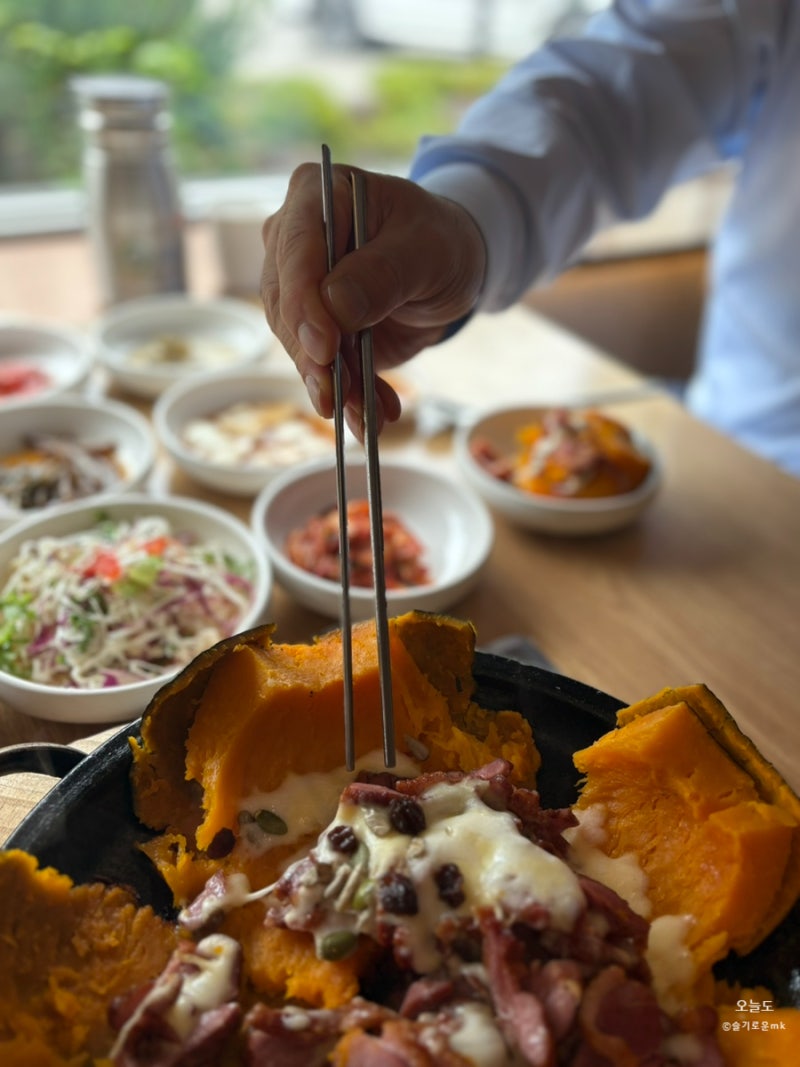 팔공산맛집 이재욱호박오리, 호박오리와 들깨칼국수로 든든한 몸보신