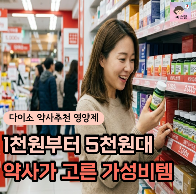 "다이소 영양제가 1천원대?" 약사들이 직접 살펴본 가성비 꿀템
