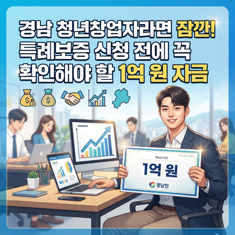 "경남 청년창업자라면 잠깐! 특례보증 신청 전에 꼭 확인해야 할 1억 원 자금"