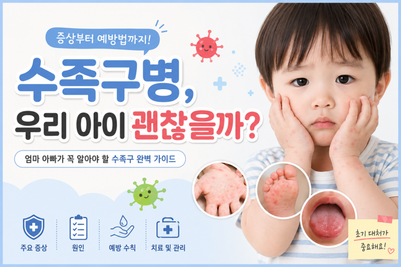 수족구 초기증상부터 검사,치료까지 / 2026년 8월 유행주의