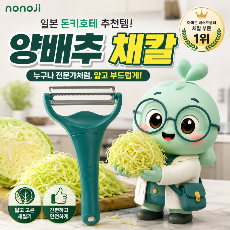 노노지 양배추 채칼 캐베피 MAX, 2중날 차이와 사용 팁