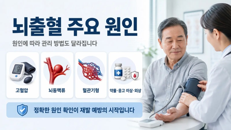 뇌출혈 원인 총정리｜고혈압·뇌동맥류·위험요인과 예방법