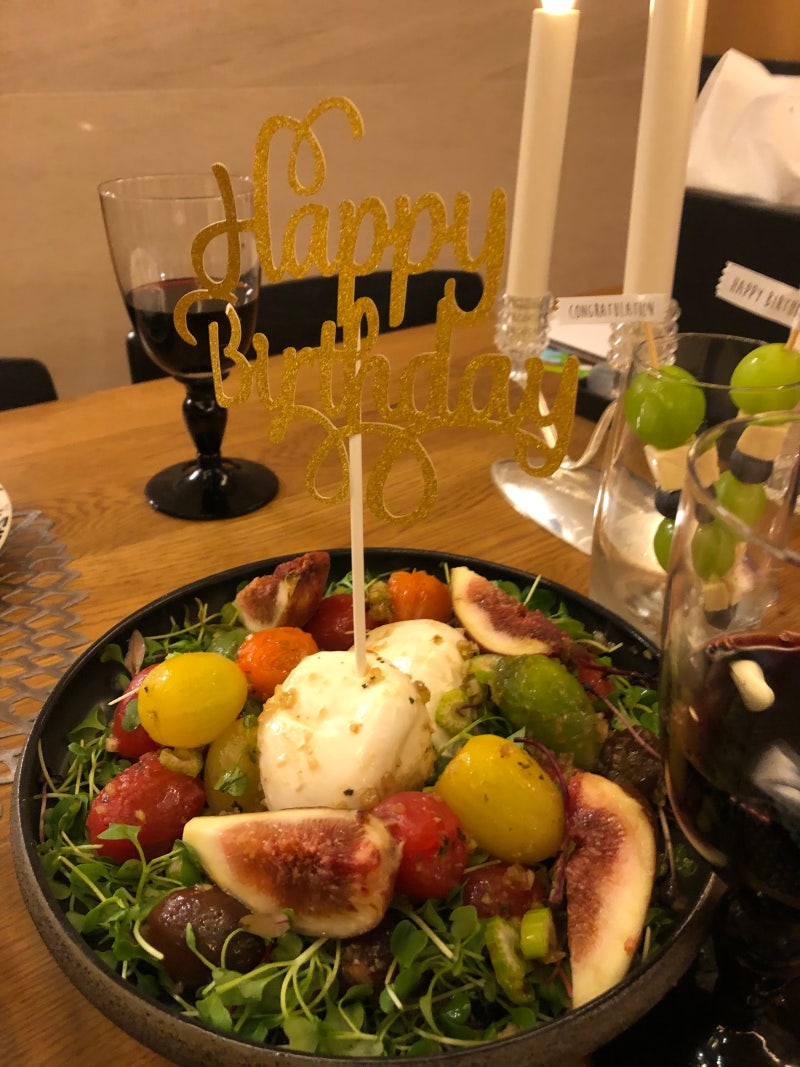 무화과 부라타 치즈 샐러드 | 케이크 대신 만든 생일 홈파티 메뉴