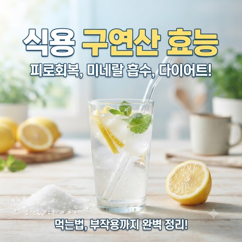 식용 구연산 효능 먹는법 부작용