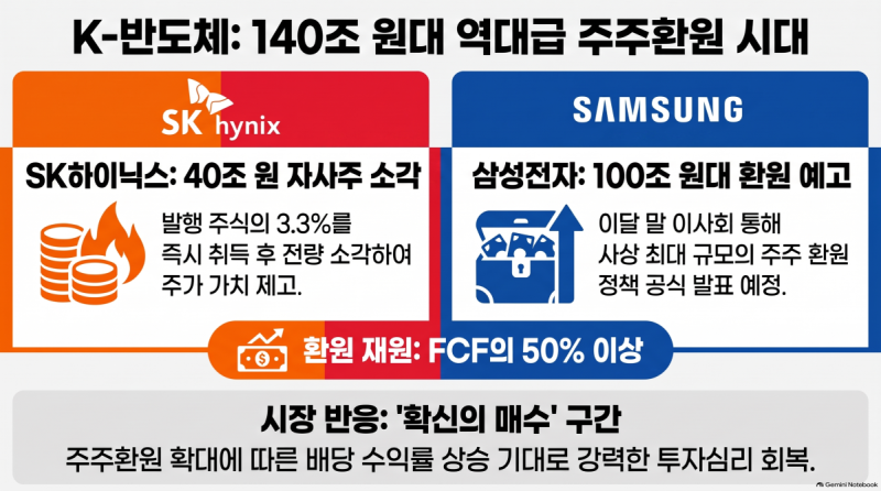 삼성전자 SK하이닉스 주주환원 발표 및 주가 전망 분석