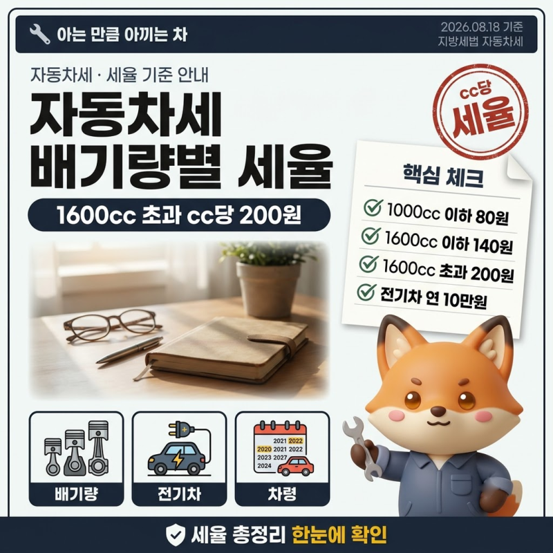자동차세계산기 기준 배기량별 세율과 연납 공제율 납기 총정리