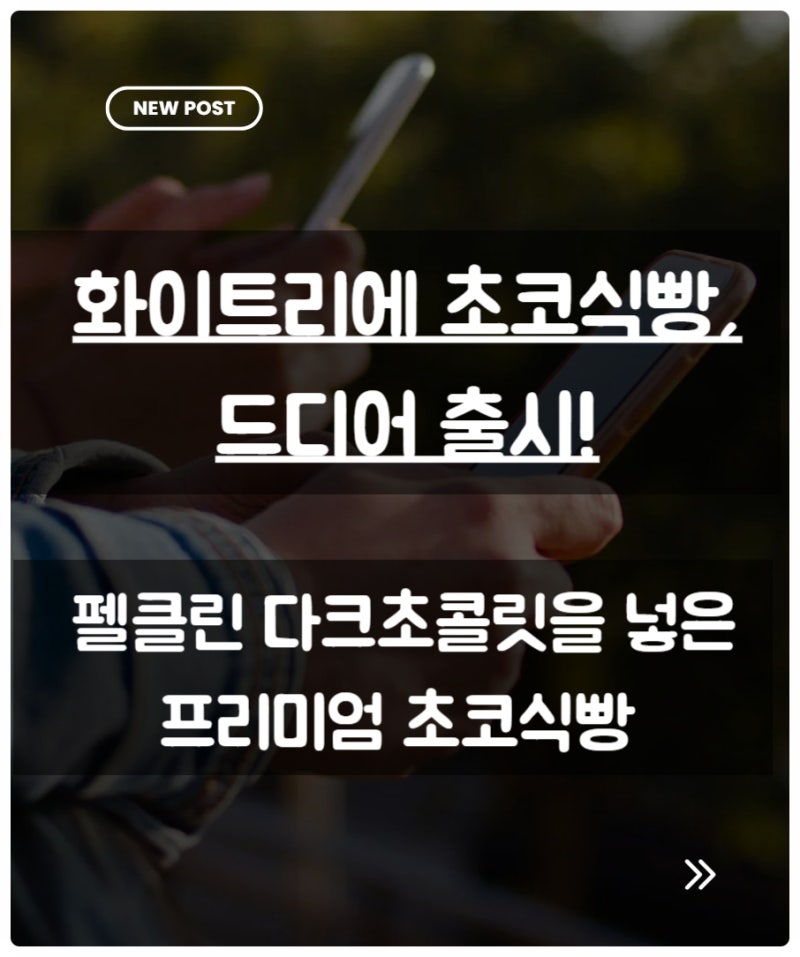 화이트리에 초코식빵, 드디어 출시!