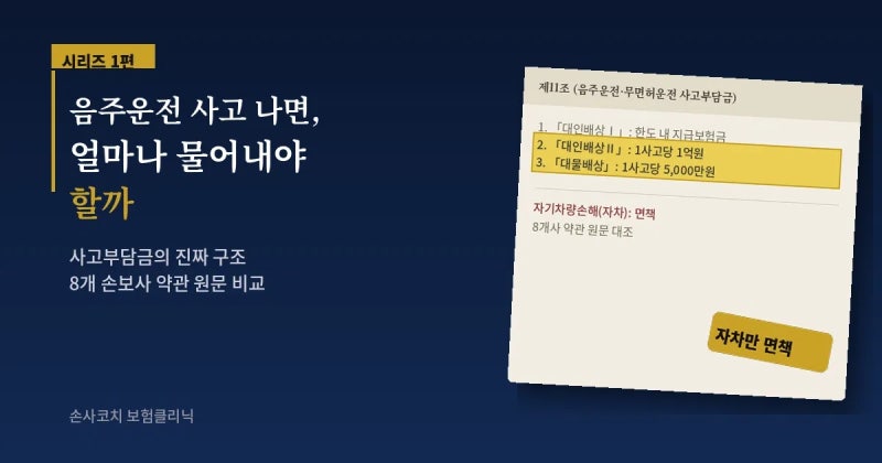 음주운전 사고, 보험은 어디까지 보상될까? - 사고부담금의 진짜 구조 [1편]