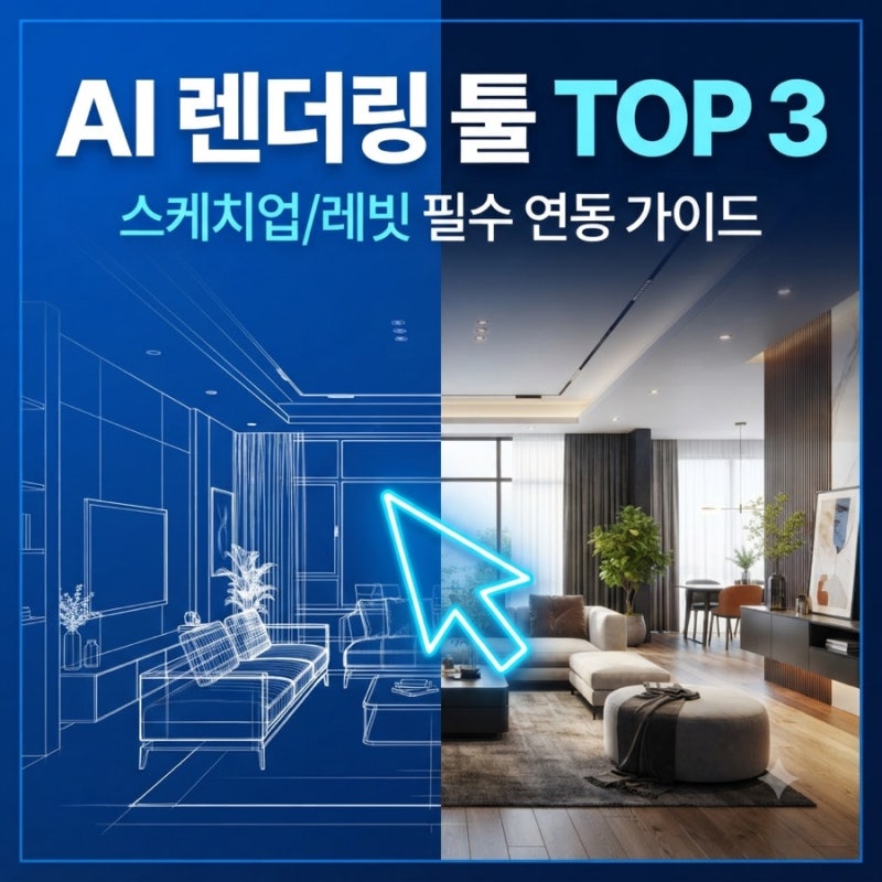 야근 탈출 필수! 스케치업·레빗과 완벽 연동되는 AI 렌더링 프로그램