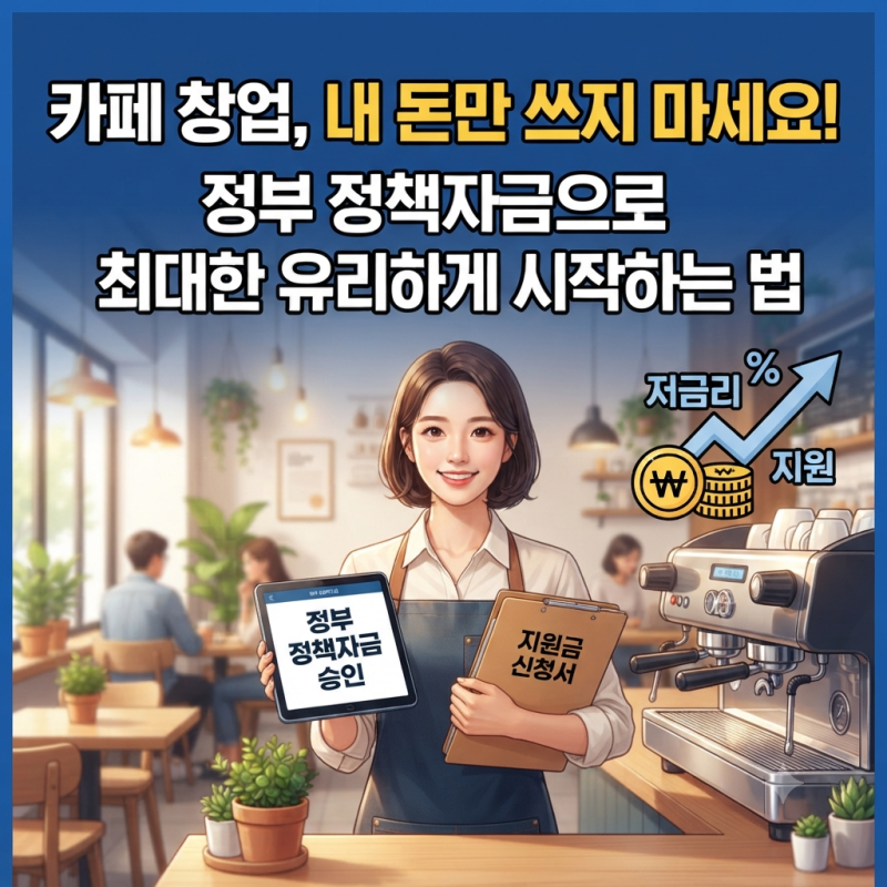 "카페 창업, 내 돈만 쓰지 마세요! 정부 정책자금으로 최대한 유리하게 시작하는 법"