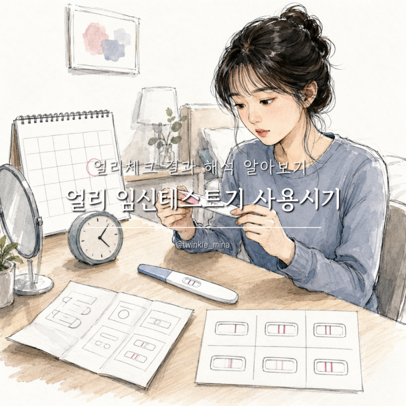 얼리 테스트기 임신테스트기 사용시기 얼리체크 결과 해석 알아보기