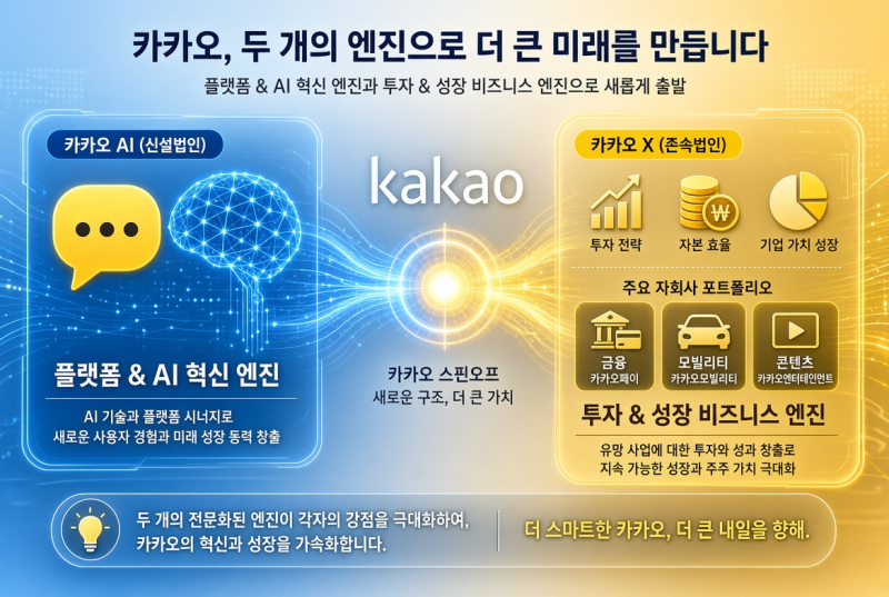 카카오 인적분할 및 합병 공시 전격 발표! 2조 6천억 잭팟 터졌는데 자사주 소각은 고작 3,000....