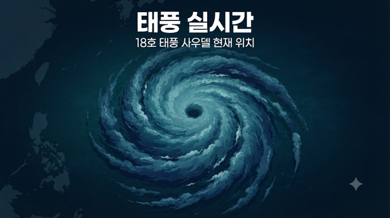 태풍 실시간 확인법｜18호 사우델 현재 위치·예상 경로