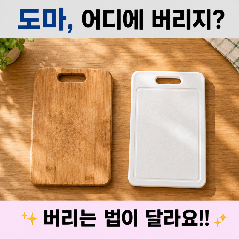 도마 버리는 법, 나무 플라스틱 실리콘 도마 분리수거 총정리