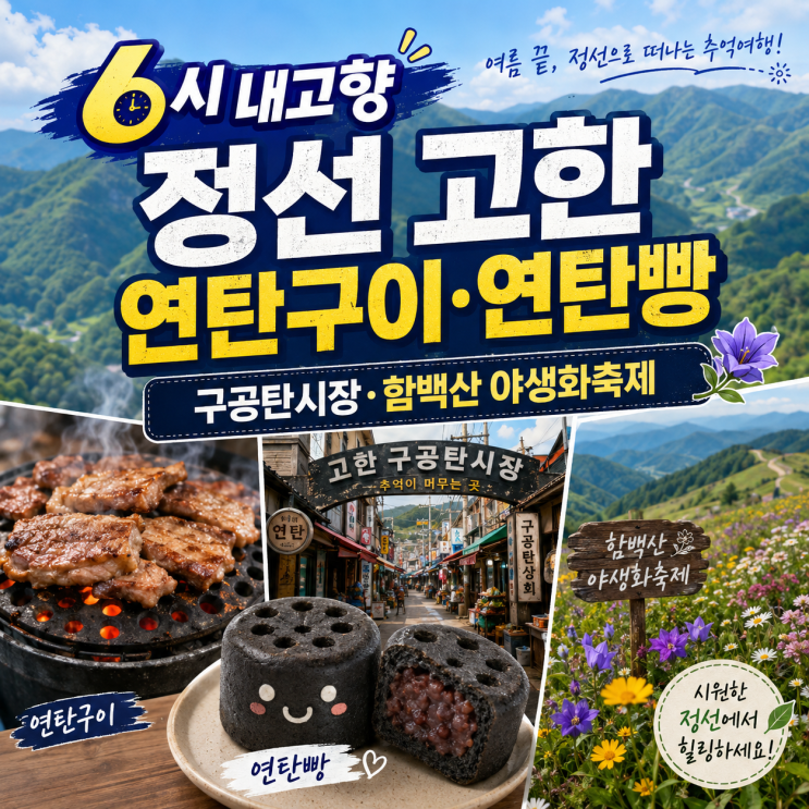 6시 내고향 정선 고한구공탄시장 어디? 연탄구이·연탄빵·<b>함백산</b> 야....