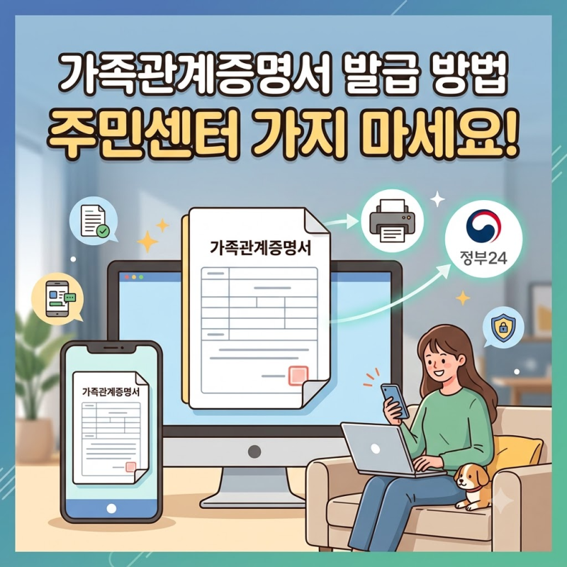 가족관계증명서 발급 '주민센터 가지 마세요' 1분 만에 무료 인터넷 발급받는 법