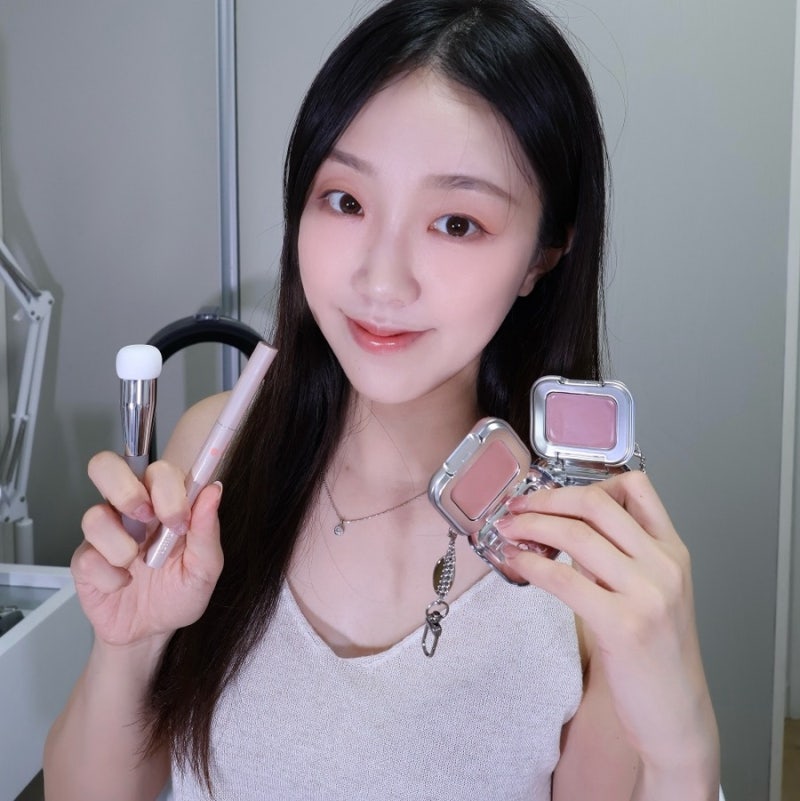 바닐라코 쉬어 블러팟 립앤치크 블러셔 & 스머징 립펜슬 딥 살몬 뮤트메이크업하기