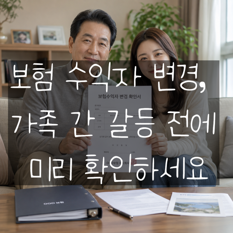 보험 수익자 변경, 가족 간 갈등 전에 미리 확인하세요｜대구에서 전국까지 찾아가는 보험상....