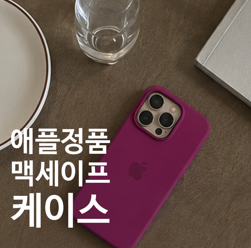 애플 정품 맥세이프 실리콘케이스 후크시아 아이폰16PRO 케이스 내돈내산