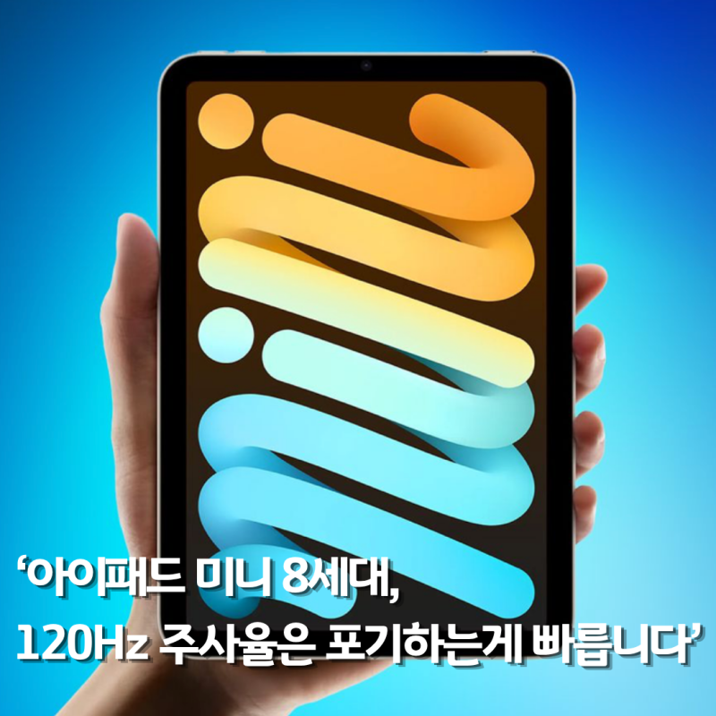 아이패드 미니 8세대, 120Hz 주사율은 포기하는게 빠릅니다