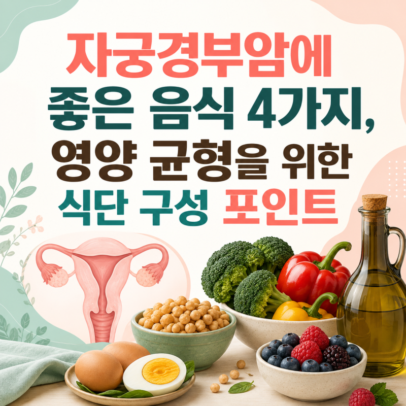 자궁경부암에 좋은 음식 4가지, 영양 균형을 위한 식단 구성 포인트