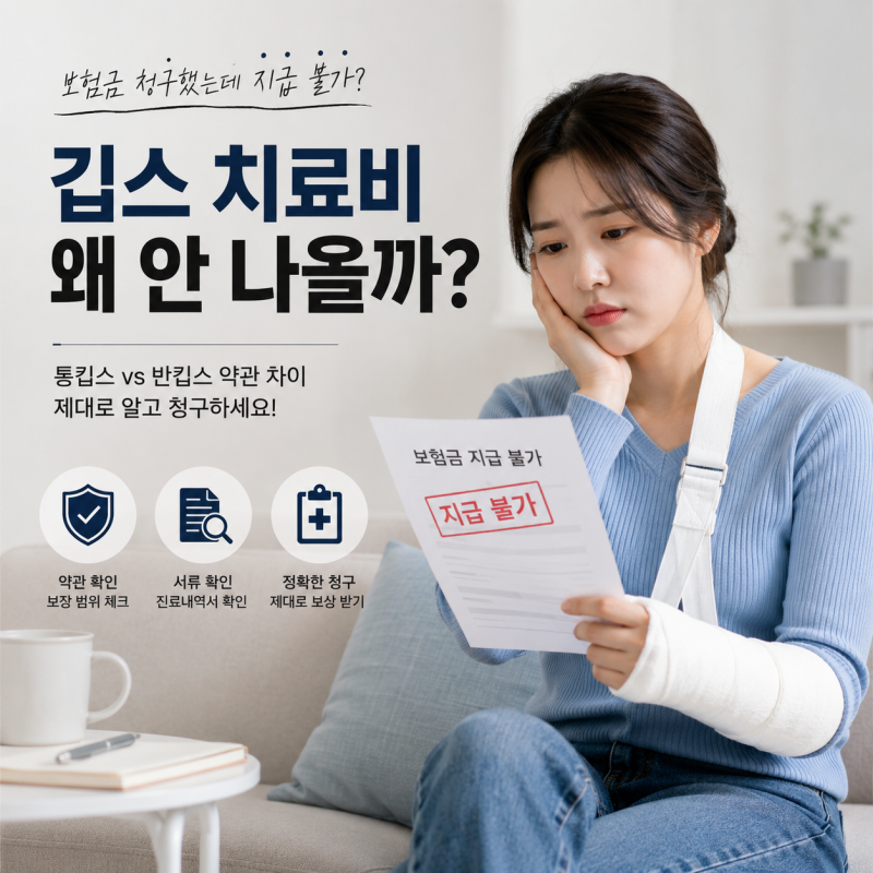 깁스치료비 '지급불가' 이유?