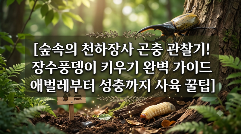 장수풍뎅이 키우기 한살이부터 성충 사육 꿀팁 총정리