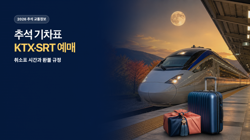 2026 추석 KTX·SRT 예매 일정｜취소표 시간과 환불 규정