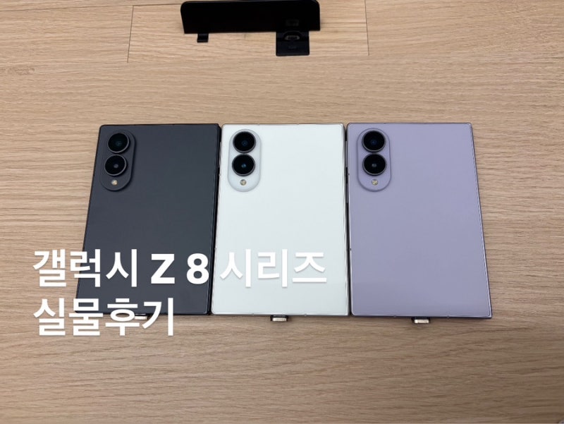 갤럭시 Z 폴드8 / Z 폴드8 울트라 / Z 플립 8 전색상 실물후기, 차이점
