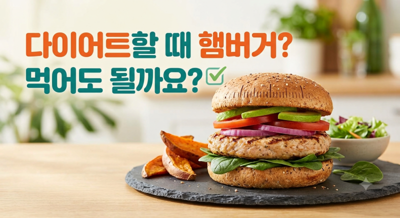 다이어트할 때 햄버거 먹어도 될까? 먹으면서 살 빼기! 고단백 저칼로리 햄버거 추천