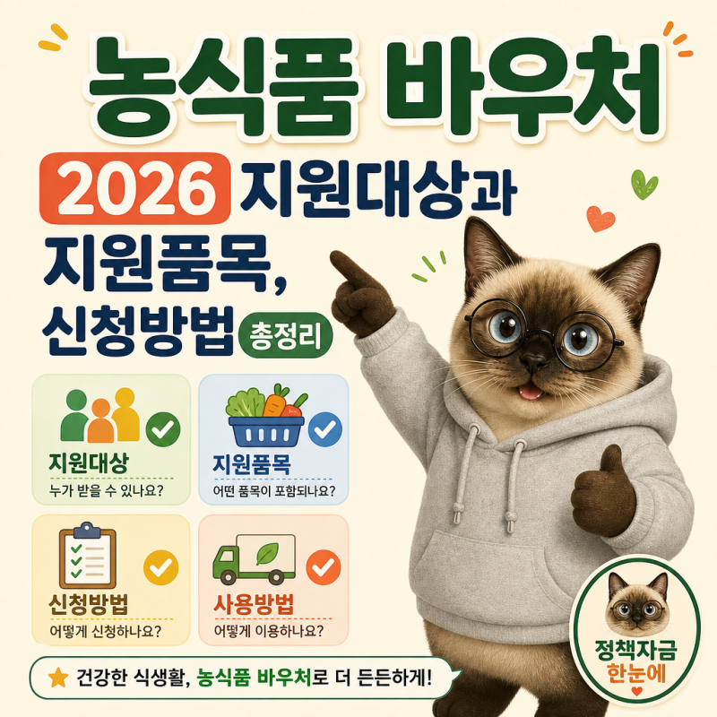 농식품 바우처 2026 지원대상과 지원품목, 신청방법