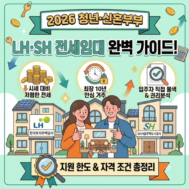 2026 LH·SH 청년·신혼부부 전세임대주택 완벽 입주 가이드: 내가 직접 고른 집을 LH가 계약! 지....