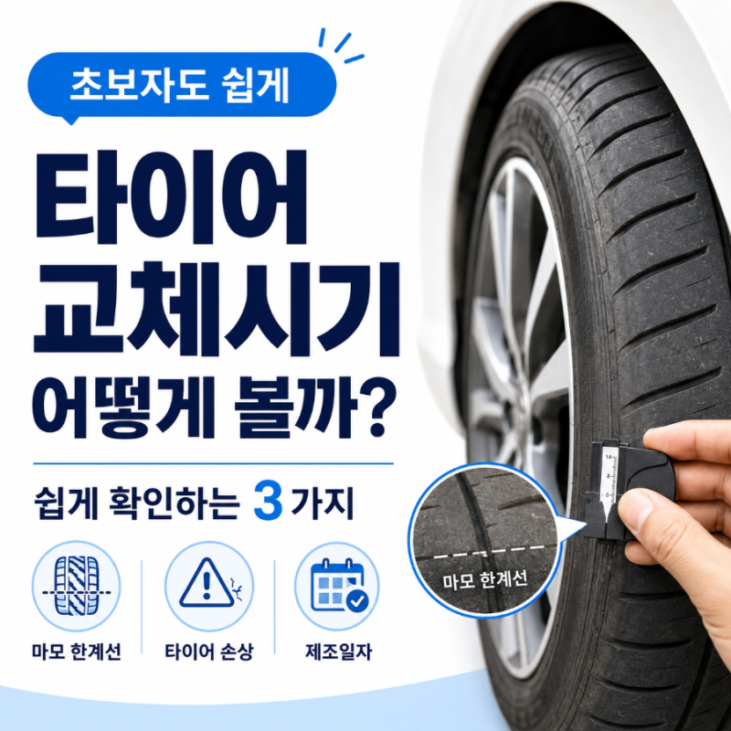타이어 교체시기 확인하는 가장 쉬운 방법 3가지