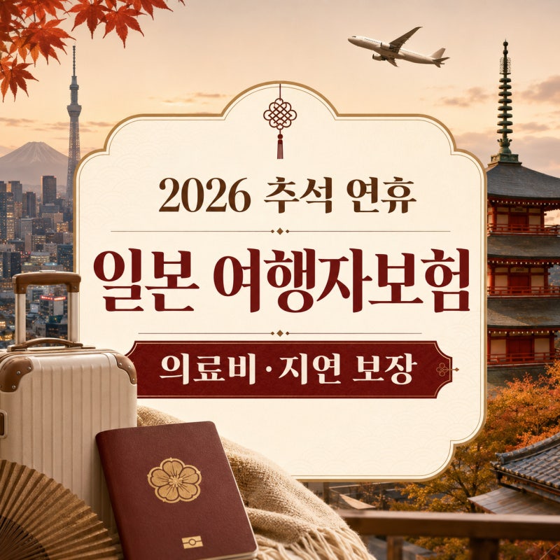 2026 추석 연휴 해외여행, 일본 여행자보험 가입 방법과 의료비·항공 지연 보장