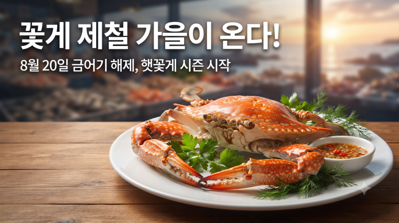 가을 꽃게가 왔어요~! 꽃게 제철 시기와 금어기 한눈에